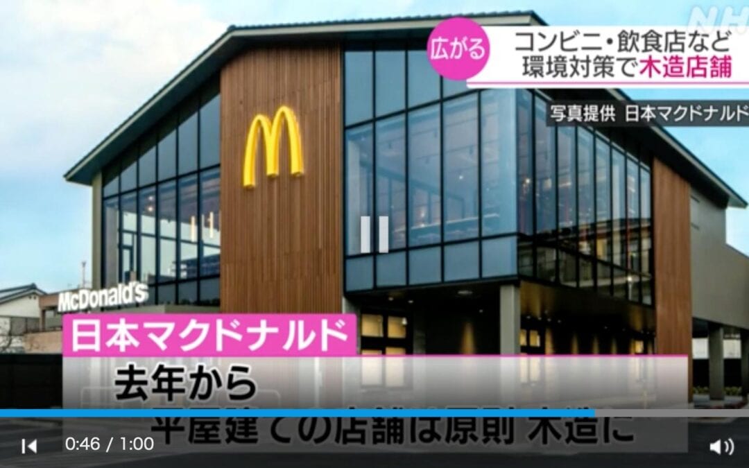 Negozi fatti in legno in Giappone 7 eleven McDonald