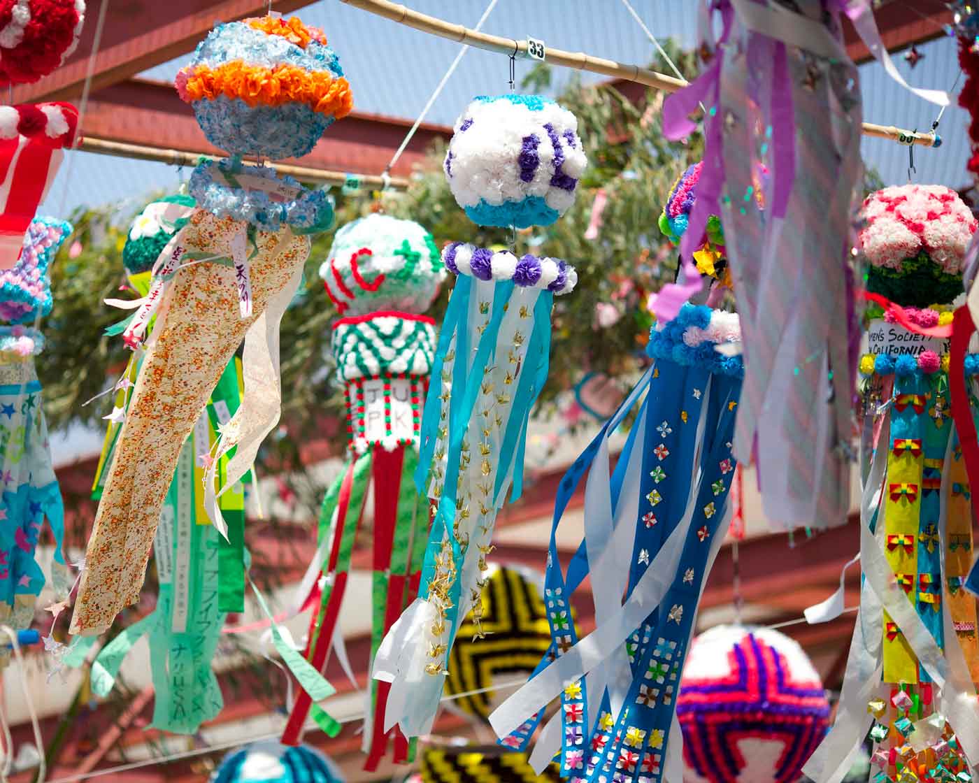 Le decorazione del festival di Tanabata i Tanzaku